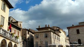 Piazza del Comune, Asis, Italia